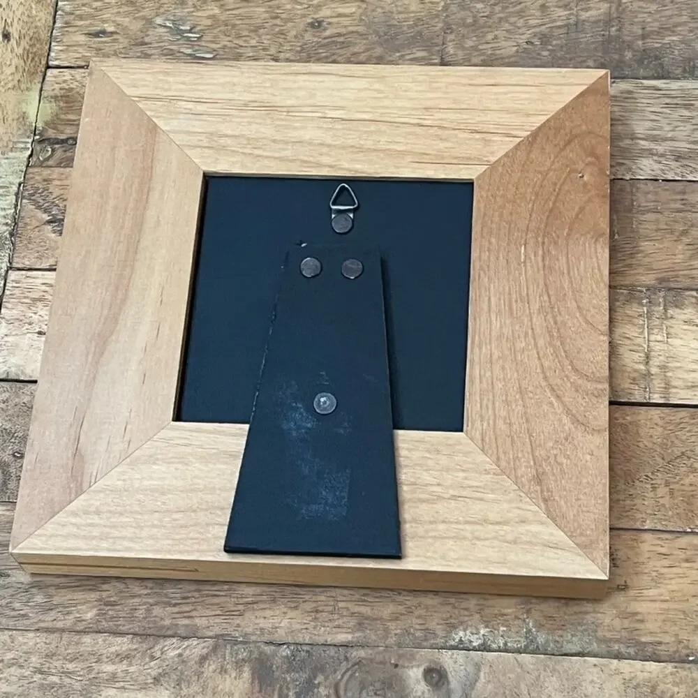 Natural Wooden Square Picture Frame 4x4